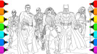 Digital Drawing Justice League for Coloring Pages _Timelapse